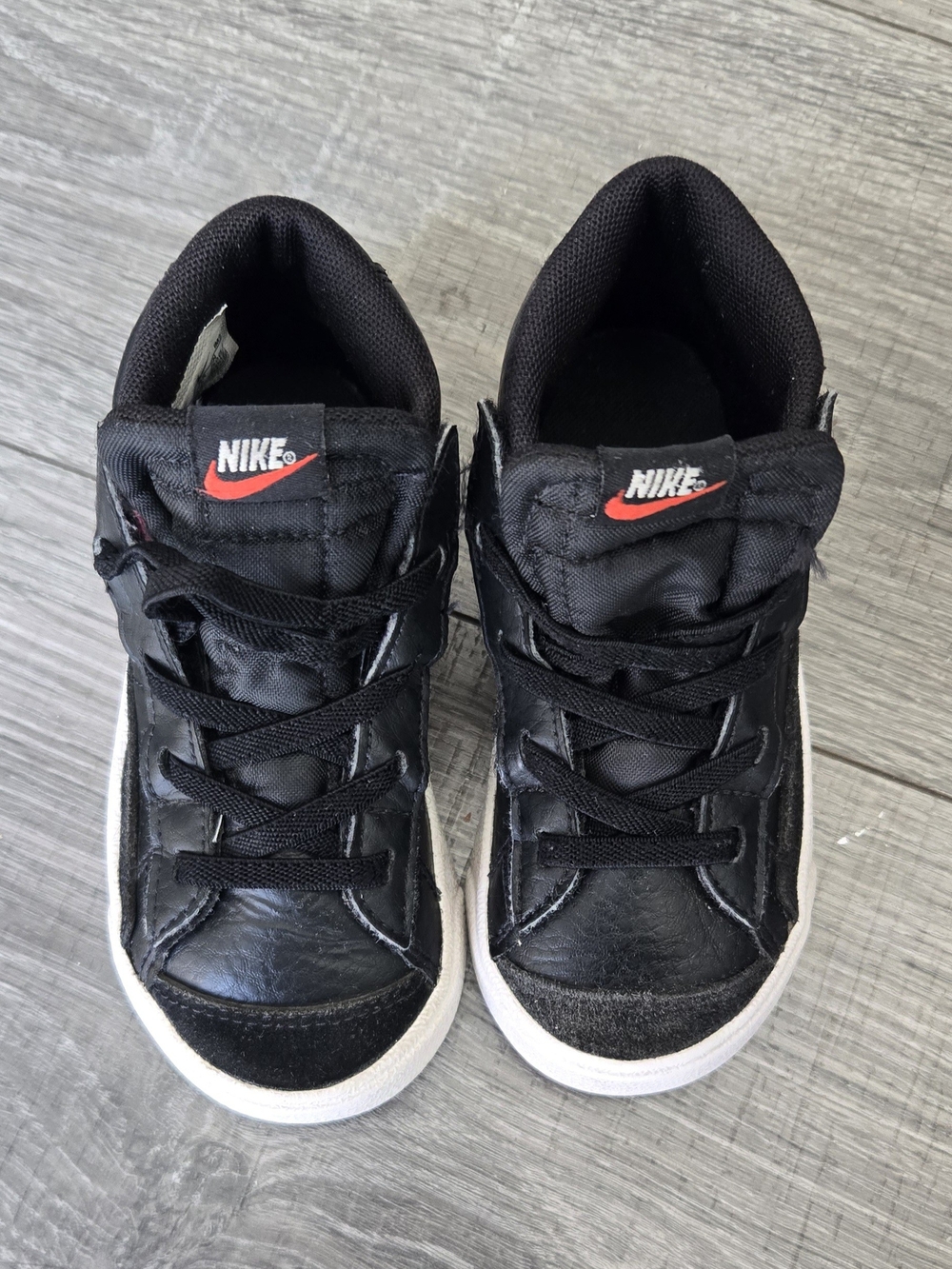 Nike Blazer Mid 77 Toddler 9C Black White Sneakers DA4088-002 Kids Shoes